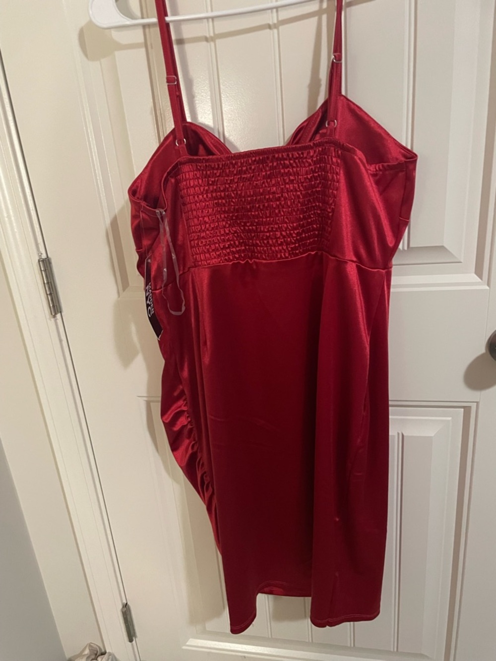 Maddie NYC Red Satin Mini Dress nwt - Picture 5 of 5
